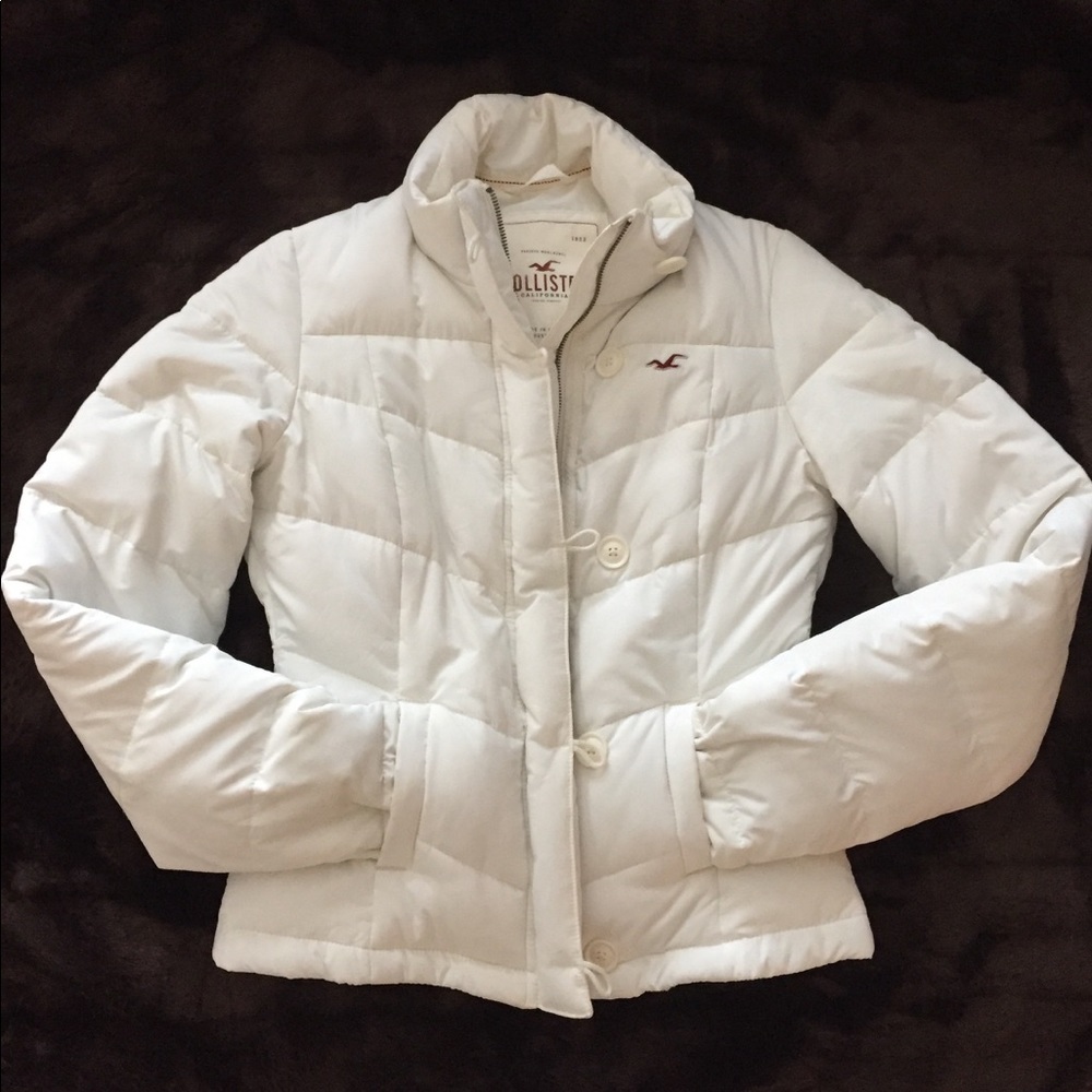 Hollister Puffer Jacket Rare button style w/zipper